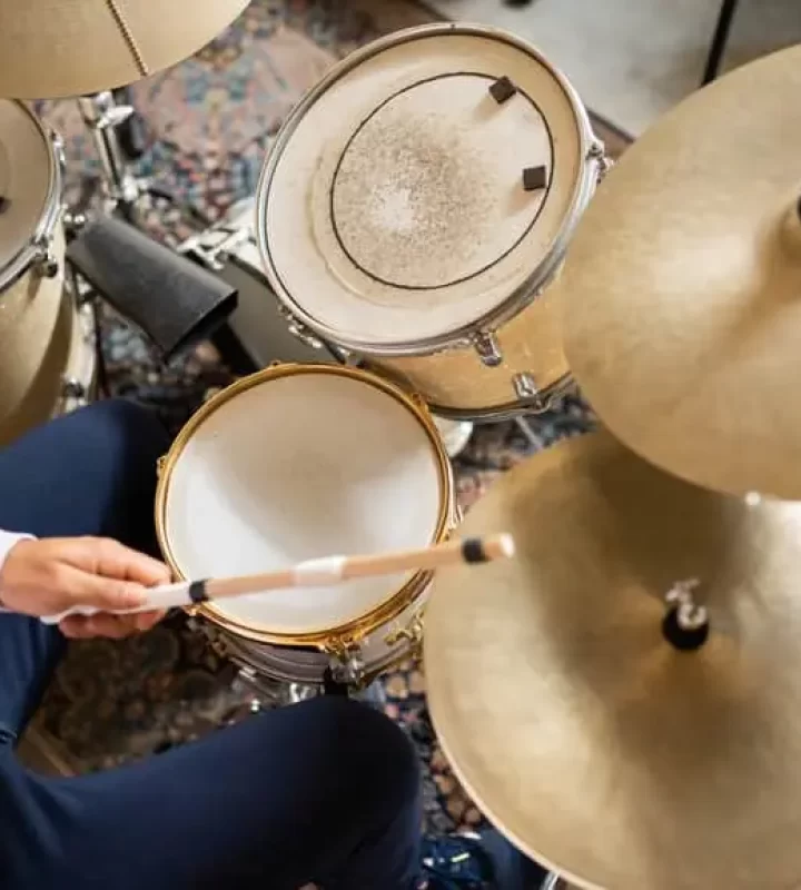 Drummer with a Drum Kit