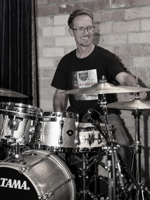 Drum tutor Ollie at the drum studio